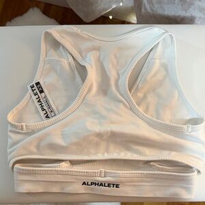 Alphalete Ivory Racerback Sports Bra